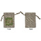 Tropical Leaves Border Small Burlap Gift Bag - Front Approval