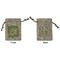 Tropical Leaves Border Small Burlap Gift Bag - Front and Back