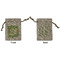 Tropical Leaves Border Small Burlap Gift Bag - Front & Back (Personalized)