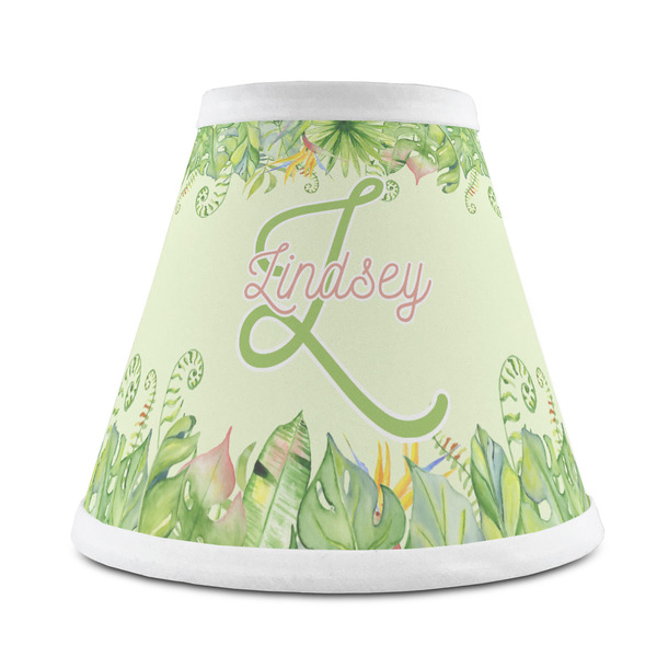 Custom Tropical Leaves Border Chandelier Lamp Shade (Personalized)