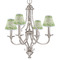 Tropical Leaves Border Small Chandelier Shade - LIFESTYLE (on chandelier)