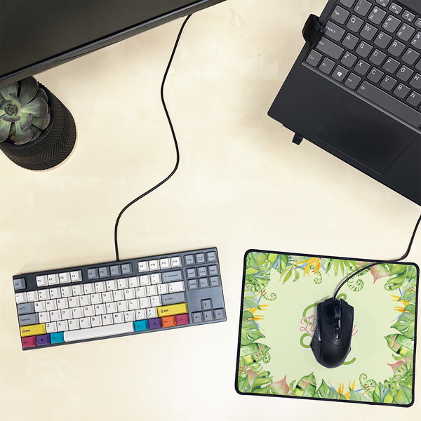 Tropical Leaves Border Small Gaming Mats - LIFESTYLE