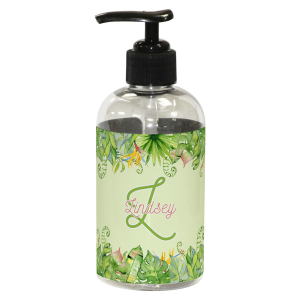 Tropical Leaves Border Small Soap/Lotion Bottle