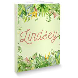 Tropical Leaves Border Softbound Notebook - 5.75" x 8" (Personalized)