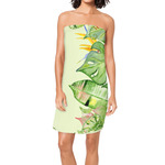 Tropical Leaves Border Spa / Bath Wrap (Personalized)