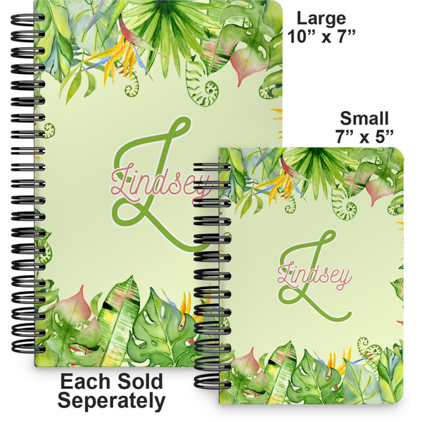 Tropical Leaves Border Spiral Journal - Comparison