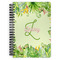 Tropical Leaves Border Spiral Journal Large - Front View