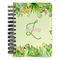 Tropical Leaves Border Spiral Notebook - 5x7 w/ Name and Initial