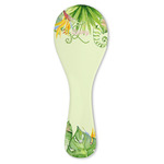Tropical Leaves Border Ceramic Spoon Rest (Personalized)