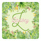 Tropical Leaves Border Square Decal