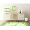 Tropical Leaves Border Square Wall Decal Wooden Desk