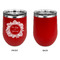 Tropical Leaves Border Stainless Wine Tumblers - Red - Single Sided - Approval