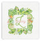 Tropical Leaves Border Paper Dinner Napkin - Front View