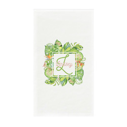 Tropical Leaves Border Guest Towels - Full Color - Standard (Personalized)