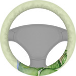 Tropical Leaves Border Steering Wheel Cover (Personalized)