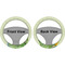 Tropical Leaves Border Steering Wheel Cover- Front and Back