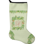Tropical Leaves Border Holiday Stocking - Neoprene (Personalized)