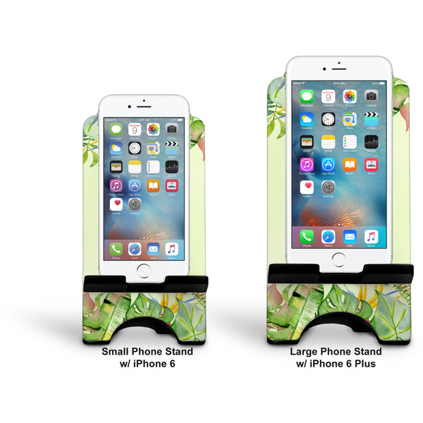 Tropical Leaves Border Stylized Phone Stand - Comparison