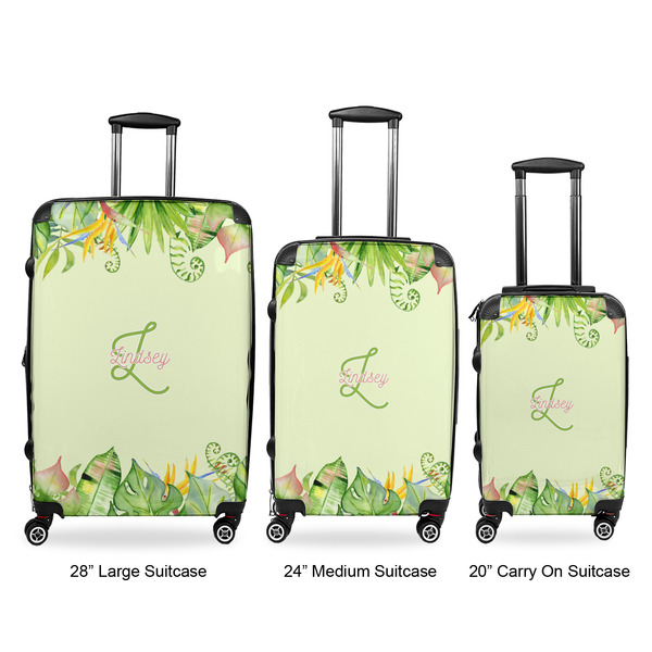 Tropical Leaves Border Suitcase Set 1 - APPROVAL