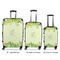 Tropical Leaves Border Suitcase Set 1 - APPROVAL