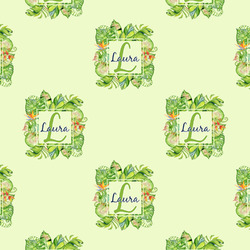 Tropical Leaves Border Fabric by the Yard (Personalized)