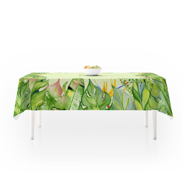 Tropical Leaves Border Tablecloths (58"x102") - MAIN (side view)