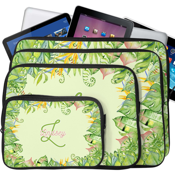 Tropical Leaves Border Tablet & Laptop Case Sizes