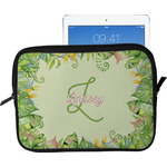 Tropical Leaves Border Tablet Case / Sleeve - Large (Personalized)