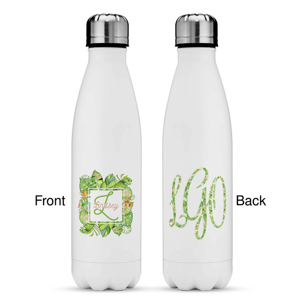 Tropical Leaves Border Tapered Water Bottle - Apvl