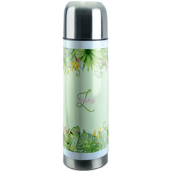 Tropical Leaves Border Stainless Steel Thermos (Personalized)