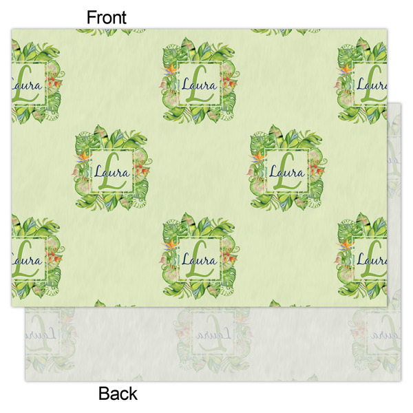 Tropical Leaves Border Tissue Paper - Heavyweight - Large - Front & Back