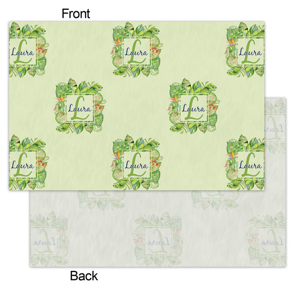 Tropical Leaves Border Tissue Paper - Heavyweight - Small - Front & Back