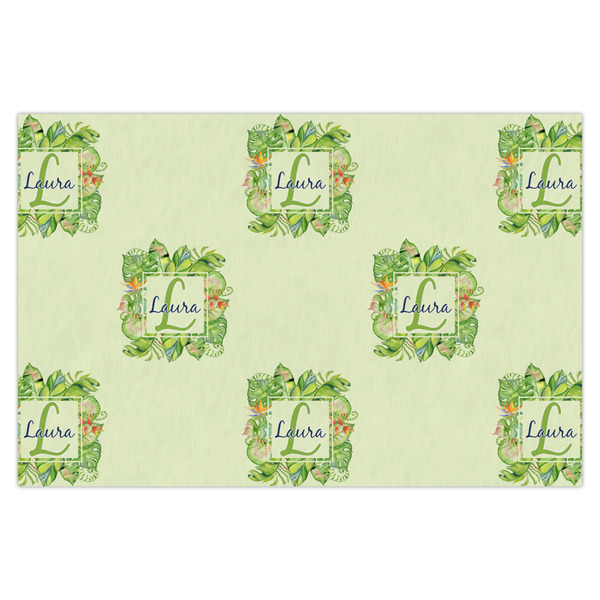 Custom Tropical Leaves Border Tissue Paper Sheets - X-Large - Heavyweight (Personalized)