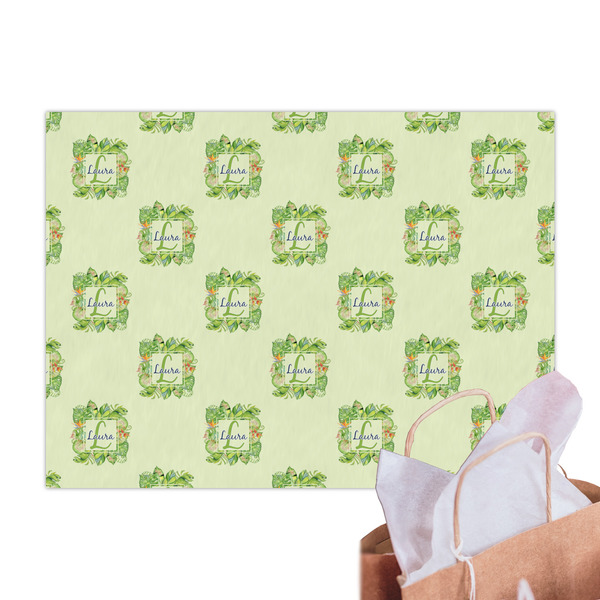 Tropical Leaves Border Tissue Paper Sheets - Main