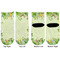 Tropical Leaves Border Toddler Ankle Socks - Double Pair - Front and Back - Apvl