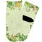 Tropical Leaves Border Toddler Ankle Socks - Single Pair - Front and Back