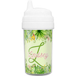 Tropical Leaves Border Sippy Cup (Personalized)