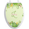 Tropical Leaves Border Toilet Seat Decal Elongated
