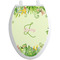 Tropical Leaves Border Toilet Seat Decal - Elongated (Personalized)