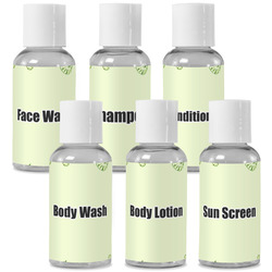 Tropical Leaves Border Travel Bottles (Personalized)