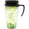 Tropical Leaves Border Acrylic Travel Mug with Handle (Personalized)