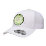 Tropical Leaves Border Trucker Hat - White (Personalized)