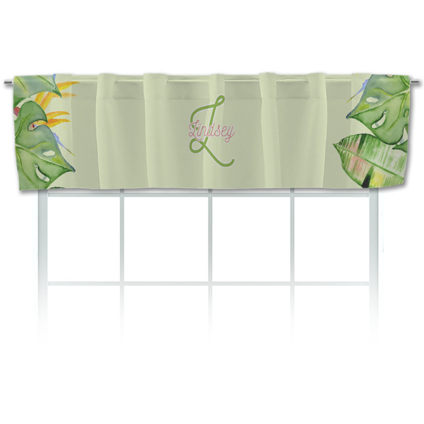 Custom Tropical Leaves Border Valance