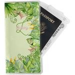 Tropical Leaves Border Travel Document Holder