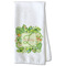 Tropical Leaves Border Kitchen Towel - Waffle Weave - Partial Print (Personalized)