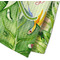 Tropical Leaves Border Waffle Weave Towel - Closeup of Material Image