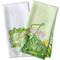 Tropical Leaves Border Waffle Weave Towels - Two Print Styles