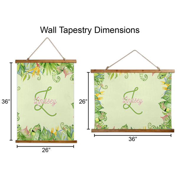 Tropical Leaves Border Wall Hanging Tapestries - Parent/Sizing