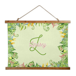 Tropical Leaves Border Wall Hanging Tapestry - Wide (Personalized)
