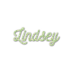 Tropical Leaves Border Name/Text Decal - Custom Sizes (Personalized)